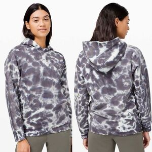 Lululemon All Yours Tie Dye Sherpa Fleece Hoodie Marmoleado Graphite Gray 4